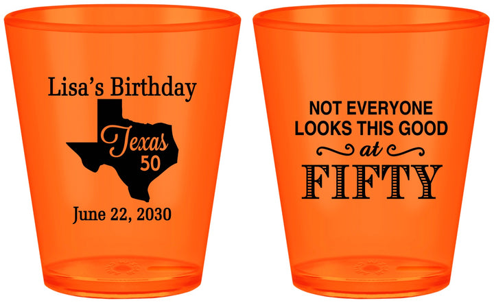 Custom Birthday Plastic Shot Glasses - 50th | 20051