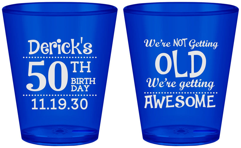 Custom Birthday Plastic Shot Glasses - 50th | 20052
