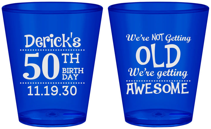 Custom Birthday Plastic Shot Glasses - 50th | 20052