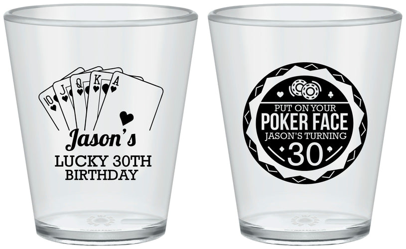 Custom Birthday Plastic Shot Glasses - 30th Las Vegas | 20060