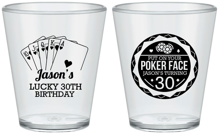 Custom Birthday Plastic Shot Glasses - 30th Las Vegas | 20060