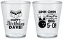 Custom Birthday Plastic Shot Glasses - 50th Bowing | 20071