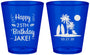 Custom Birthday Plastic Shot Glasses - 25th Beach | 20079