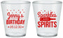Custom Birthday Plastic Shot Glasses - Sparkles Spirits | 20083
