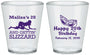 Custom Birthday Plastic Shot Glasses - 20th Mardi Gras | 20084