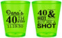 Custom Birthday Plastic Shot Glasses - 40th | 20086