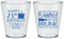 Custom Birthday Plastic Shot Glasses - 25th | 20091