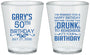 Custom Birthday Plastic Shot Glasses - 50th | 20095