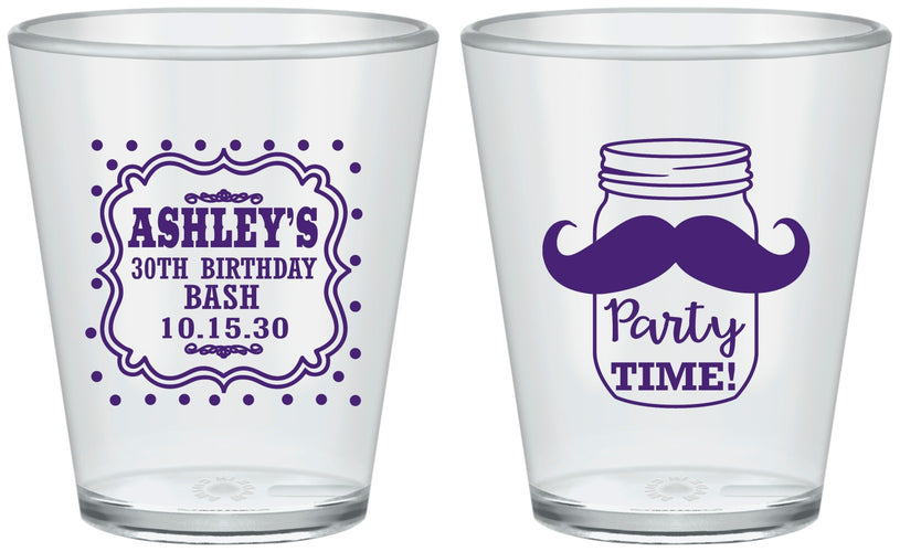 Custom Birthday Plastic Shot Glasses - 20th | 20096