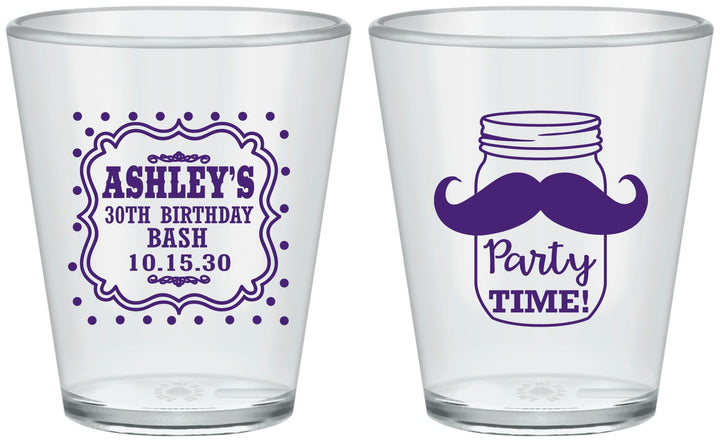 Custom Birthday Plastic Shot Glasses - 20th | 20096