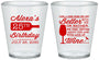Custom Birthday Plastic Shot Glasses - 25th Wine | 20099