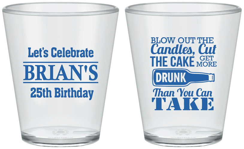 Custom Birthday Plastic Shot Glasses - 25th | 20100