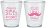 Custom Birthday Plastic Shot Glasses - 30th | 20104