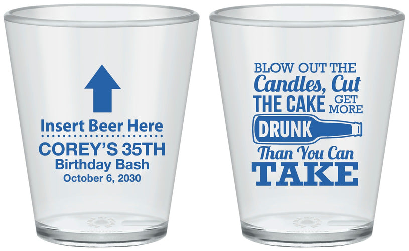 Custom Birthday Plastic Shot Glasses - 35th | 20111