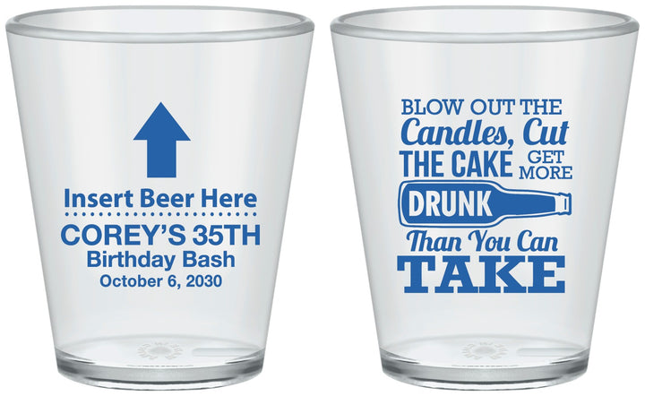 Custom Birthday Plastic Shot Glasses - 35th | 20111