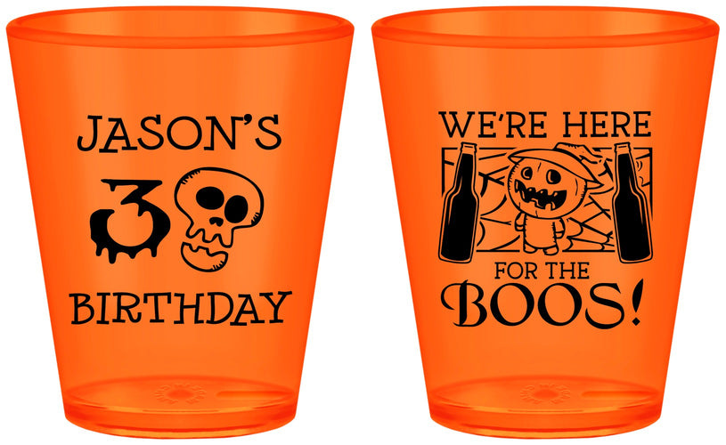 Custom Birthday Plastic Shot Glasses - 30th Halloween | 20112