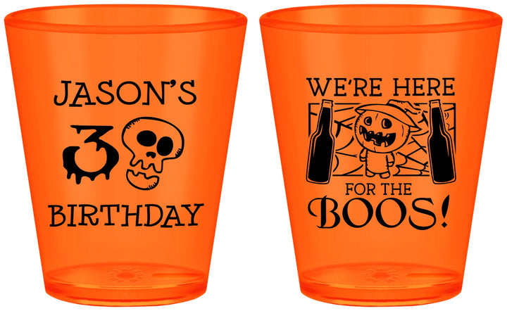 Custom Birthday Plastic Shot Glasses - 30th Halloween | 20112