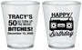 Custom Birthday Plastic Shot Glasses - 50th Cassette Tape | 20118