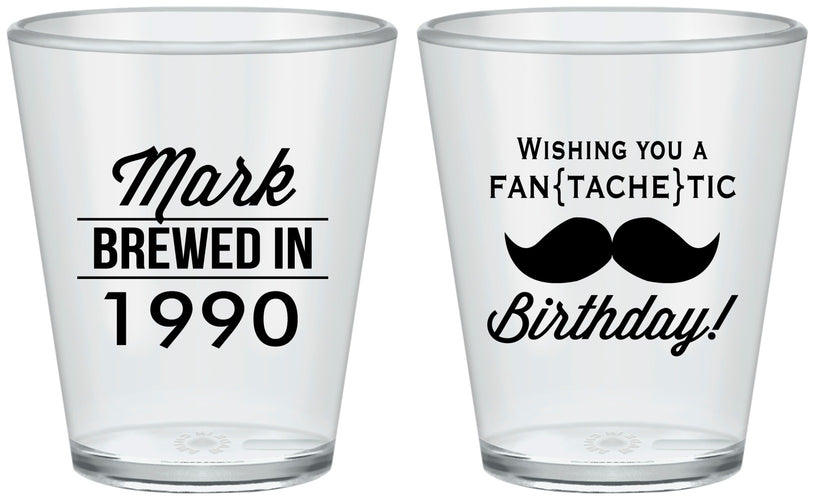 Custom Birthday Plastic Shot Glasses - 40th | 20119