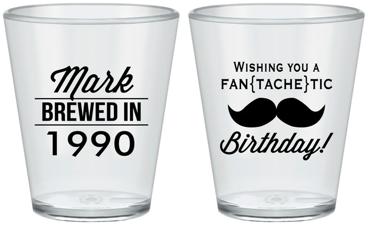 Custom Birthday Plastic Shot Glasses - 40th | 20119