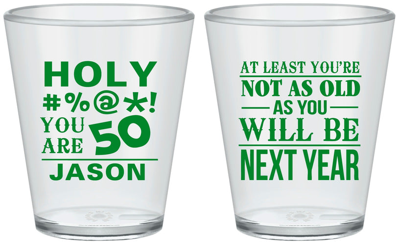 Custom Birthday Plastic Shot Glasses - 50th | 20122