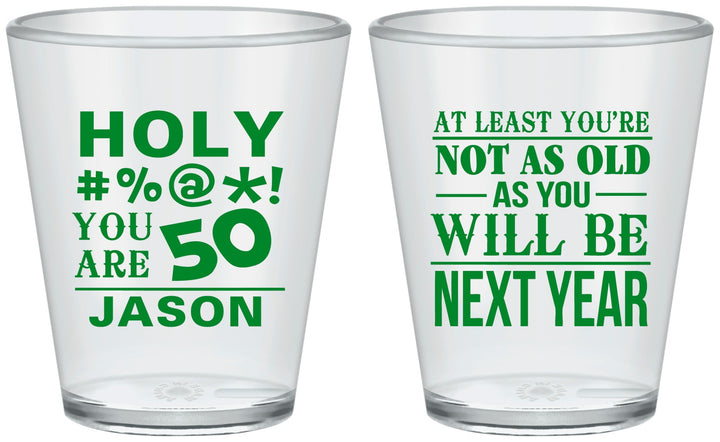 Custom Birthday Plastic Shot Glasses - 50th | 20122