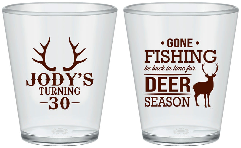 Custom Birthday Plastic Shot Glasses - 30th Deer Season | 20127