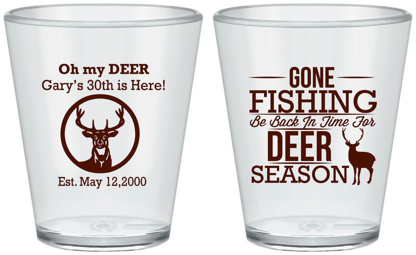 Custom Birthday Plastic Shot Glasses - 30th Deer Season | 20129
