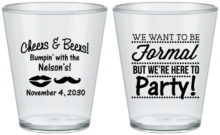 Custom Birthday Plastic Shot Glasses - Cheers Beers Formal | 20133