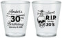 Custom Birthday Plastic Shot Glasses - 30th Rip 20 | 20140
