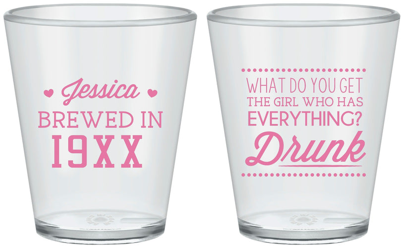 Custom Birthday Plastic Shot Glasses - Drunk | 20147
