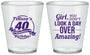 Custom Birthday Plastic Shot Glasses - 40th | 20153