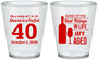 Custom Birthday Plastic Shot Glasses - 40th Wine | 20155