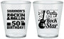Custom Birthday Plastic Shot Glasses - 50th Rock Star | 20173