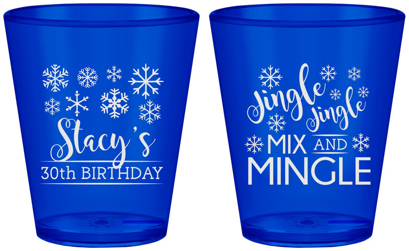 Custom Birthday Plastic Shot Glasses - 30th Christmas | 20188