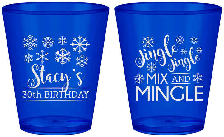 Custom Birthday Plastic Shot Glasses - 30th Christmas | 20188