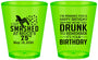 Custom Birthday Plastic Shot Glasses - 75th | 20195