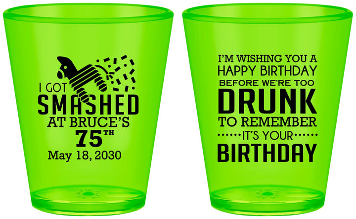 Custom Birthday Plastic Shot Glasses - 75th | 20195