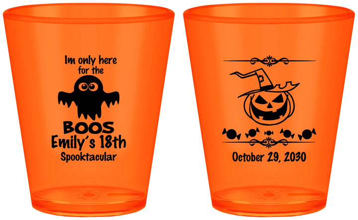 Custom Birthday Plastic Shot Glasses - 18th Halloween | 20199
