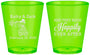 Custom Wedding Plastic Shot Glasses - Happily Ever After Tractor | 202