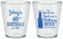 Custom Birthday Plastic Shot Glasses - 40th Sun Sand Beer | 20204