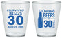 Custom Birthday Plastic Shot Glasses - Cheers Beers To 30 Years | 20214
