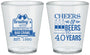 Custom Birthday Plastic Shot Glasses - Cheers Beers To 40 Years | 20216