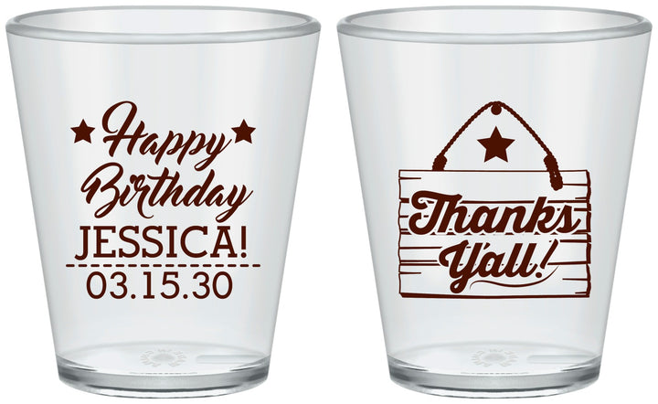 Custom Birthday Plastic Shot Glasses - Country Farm | 20221