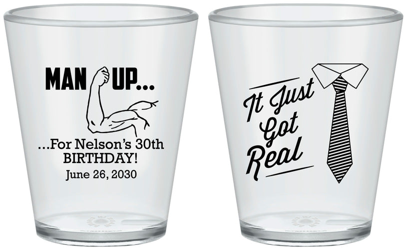 Custom Birthday Plastic Shot Glasses - 30th | 20234