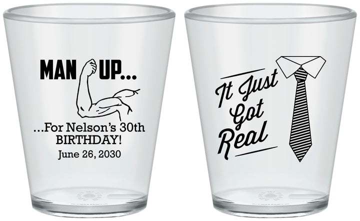 Custom Birthday Plastic Shot Glasses - 30th | 20234
