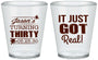 Custom Birthday Plastic Shot Glasses - 30th | 20235