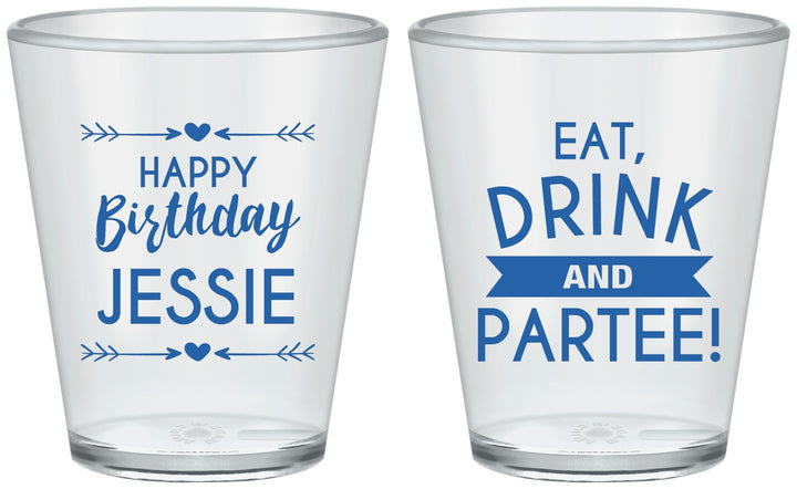 Custom Birthday Plastic Shot Glasses - Eat Drink Partee | 20241