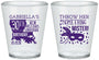 Custom Birthday Plastic Shot Glasses - 30th Mardi Gras | 20246