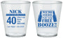 Custom Birthday Plastic Shot Glasses - 40th | 20249